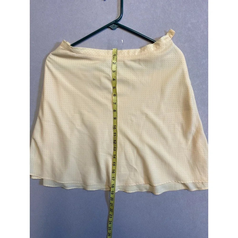 Tailor B Moss Yellow Polka Dot A-Line Mini Skirt Size 8 Made in USA